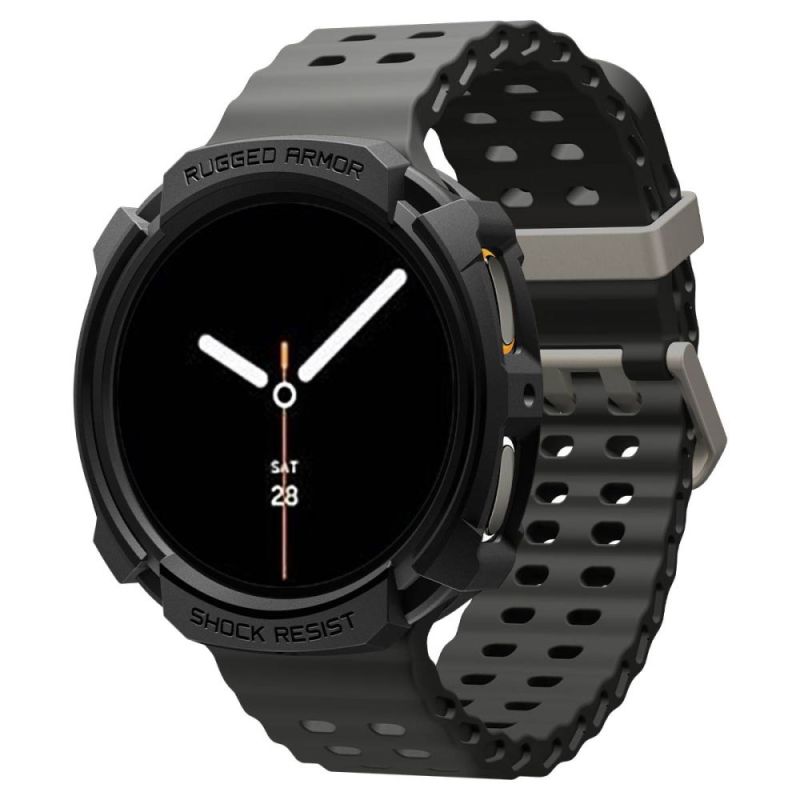 Husa pentru Samsung Galaxy Watch8 44mm - Spigen Rugged Armor (ACS10006) - Matte Black