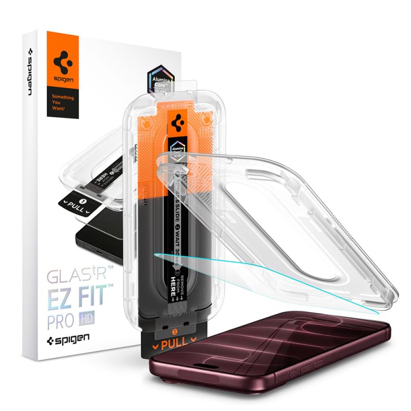 Folie pentru iPhone 18 Pro Max / iPhone 17 Pro Max / iPhone 16 Pro Max - Spigen Glas.tR EZ FIT Pro HD (AGL10095) - Clear