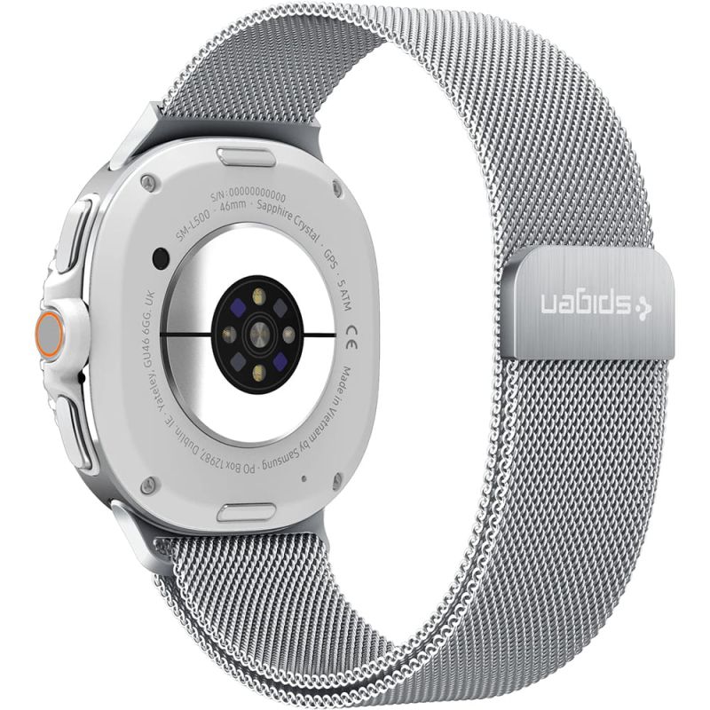 Curea pentru Samsung Galaxy Watch9/ Watch8 (40mm/44mm)/ Watch8 Classic - Spigen Metal Fit (AMP10121) - Silver