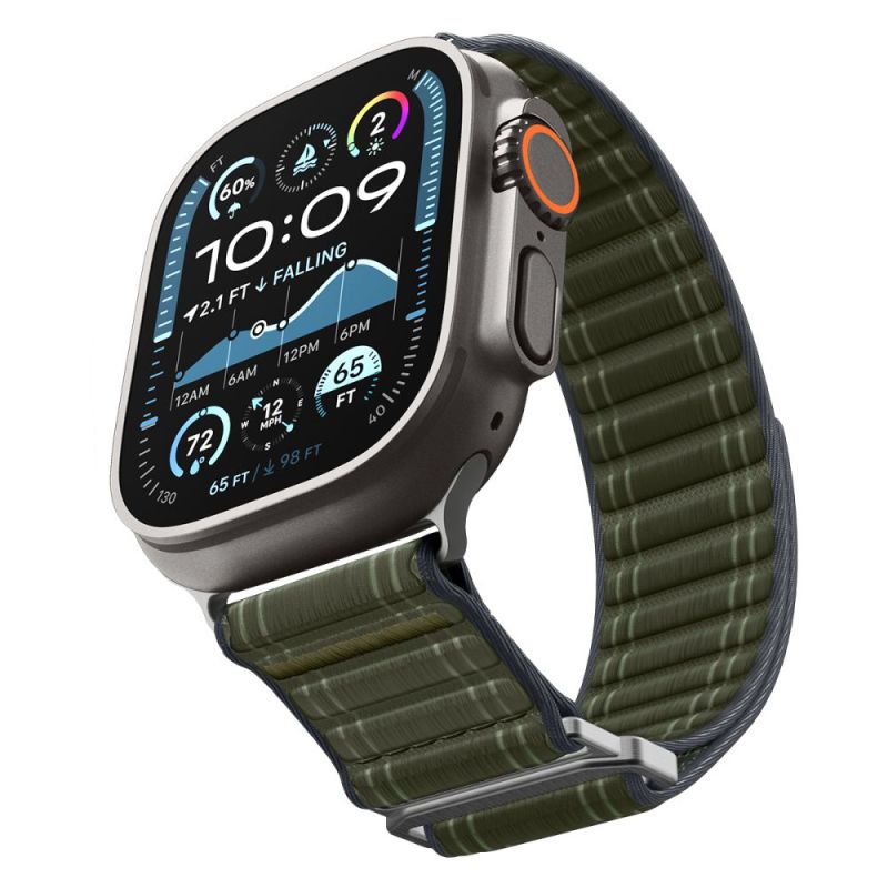 Curea pentru Apple Watch 8/9/10/11/SE/SE 2/SE 3/Ultra/Ultra 2/Ultra 3/Ultra 4 (44/45/46/49mm) - Spigen Watchband WBF0 (AMP10142) - Green