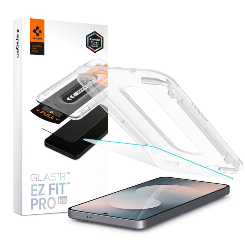 Folie pentru Samsung Galaxy S25 FE - Spigen Glas.tR EZ FIT Pro HD (AGL10203) - Clear