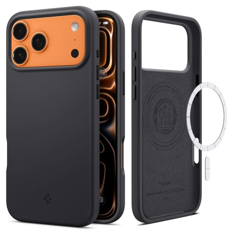 Husa pentru iPhone 18 Pro Max / iPhone 17 Pro Max - Spigen Silicone Fit MagSafe (ACS10270) - Black