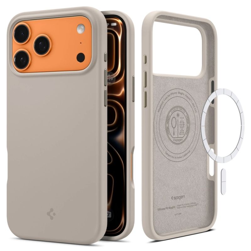 Husa pentru iPhone 17 Pro Max - Spigen Silicone Fit MagSafe (ACS10272) - Stone