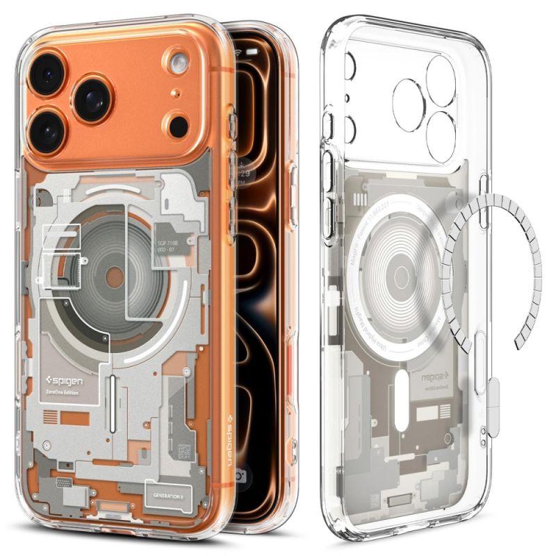 Husa pentru iPhone 17 Pro Max - Spigen Ultra Hybrid Zero One MagSafe (ACS10288) - Natural Titanium