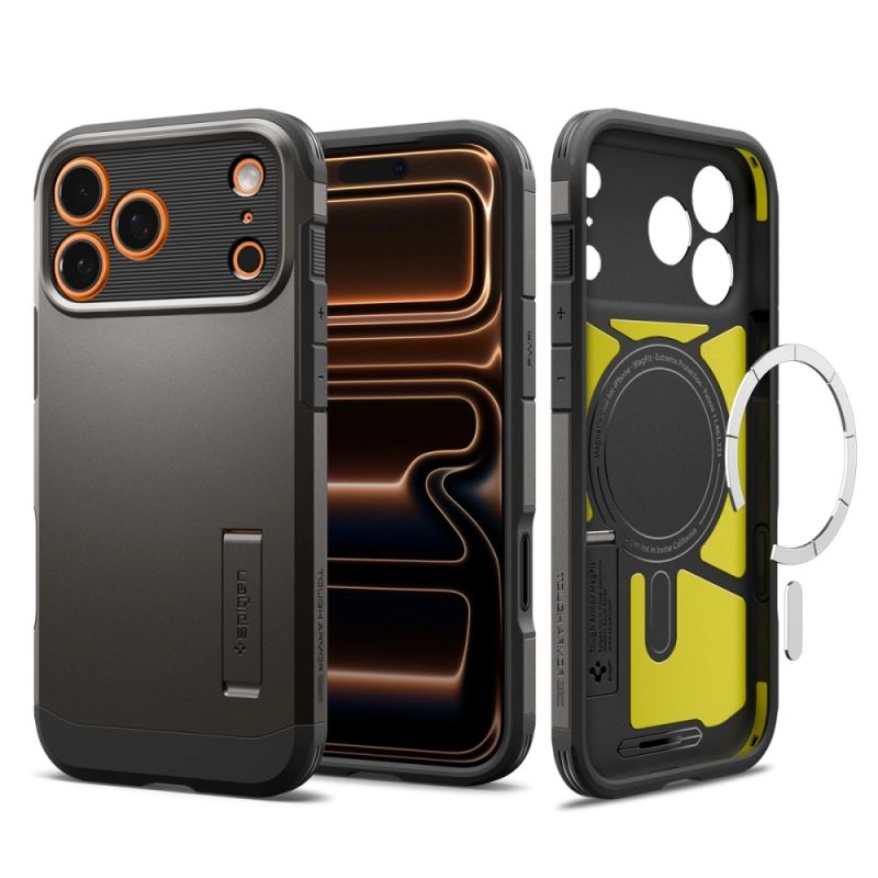 Husa pentru iPhone 17 Pro Max - Spigen Tough Armor "T" MagSafe (ACS10298) - Gunmetal