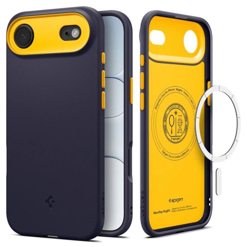 Husa pentru iPhone 17 Air - Spigen Caseology Nano Pop MagSafe (ACS10300) - Blueberry Navy