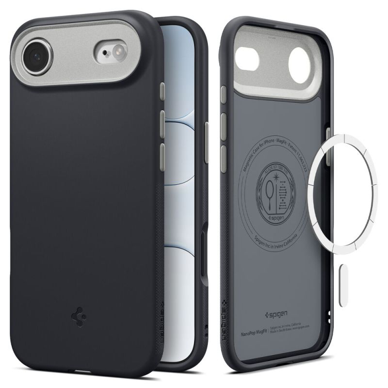 Husa pentru iPhone 17 Air - Spigen Caseology Nano Pop MagSafe (ACS10301) - Black Sesame