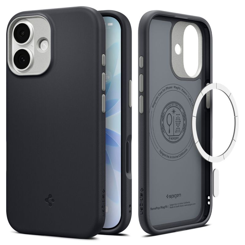 Husa pentru iPhone 17 - Spigen Caseology Nano Pop MagSafe (ACS10366) - Black Sesame