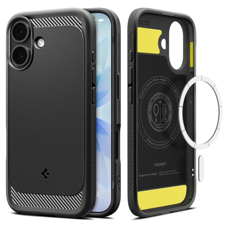 Husa pentru iPhone 17 - Spigen Rugged Armor MagSafe (ACS10367) - Matte Black