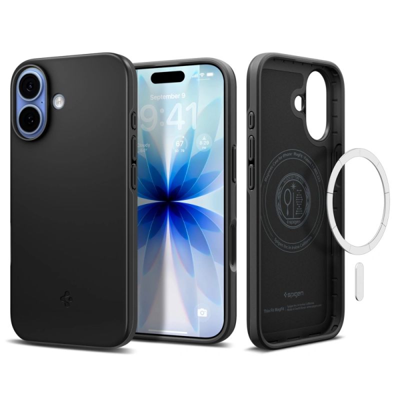 Husa pentru iPhone 17 - Spigen Thin Fit MagSafe (ACS10373) - Black