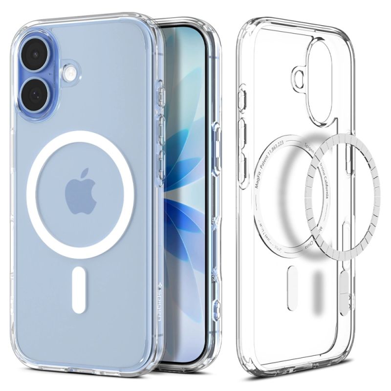 Husa pentru iPhone 17 - Spigen Ultra Hybrid MagSafe (ACS10380) - Clear/White
