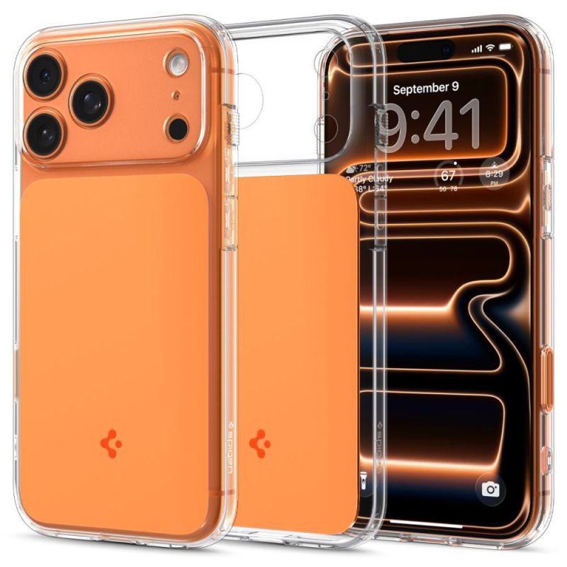 Husa pentru iPhone 17 Pro Max - Spigen Ultra Hybrid T MagSafe (ACS10474) - Glossy Orange