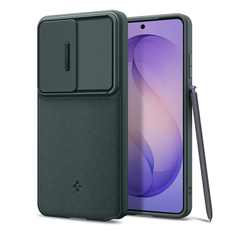 Husa Samsung Galaxy S26 Ultra - Spigen Optik Armor (ACS10688) - Abyss Green