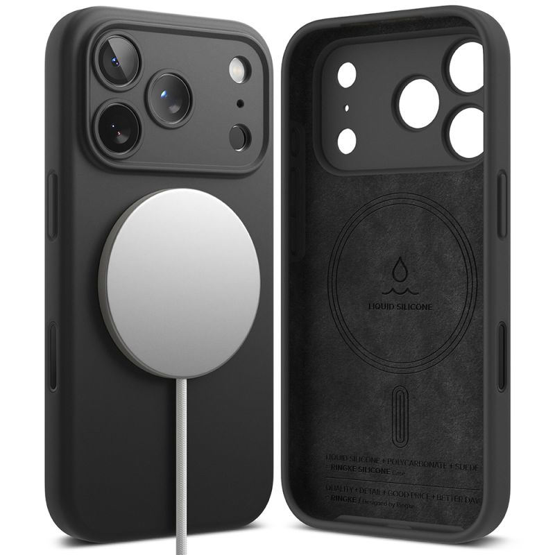 Husa pentru iPhone 17 Pro - Ringke Silicone MagSafe - Black