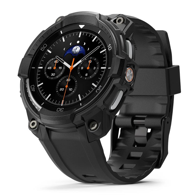 Husa pentru Samsung Galaxy Watch8 Classic + Curea - Ringke Rugged Gear - All Black