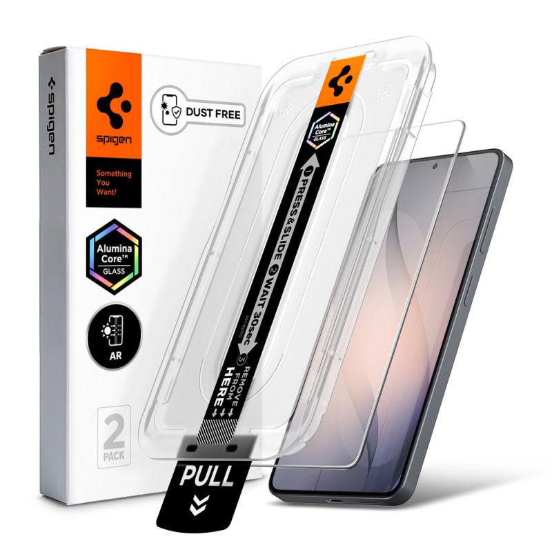 Folie pentru Samsung Galaxy S26 Plus (set 2) - Spigen Glas.tR EZ FIT Pro (Anti-Reflection) (AGL11080) - Clear