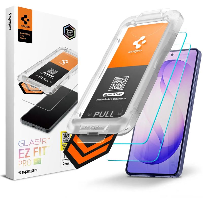 Folie pentru Samsung Galaxy S26 Plus (set 2) - Spigen Glas.tR EZ FIT Pro HD (AGL11084) - Clear