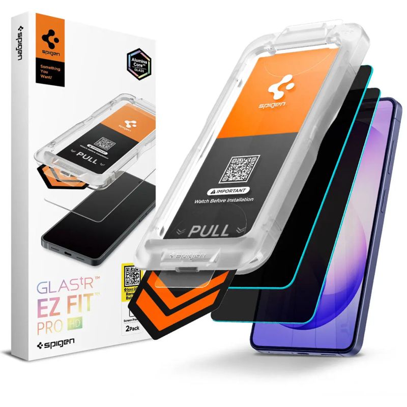 Folie pentru Samsung Galaxy S26 Plus (set 2) - Spigen Glas.tR EZ FIT Pro HD (AGL11085) - Privacy
