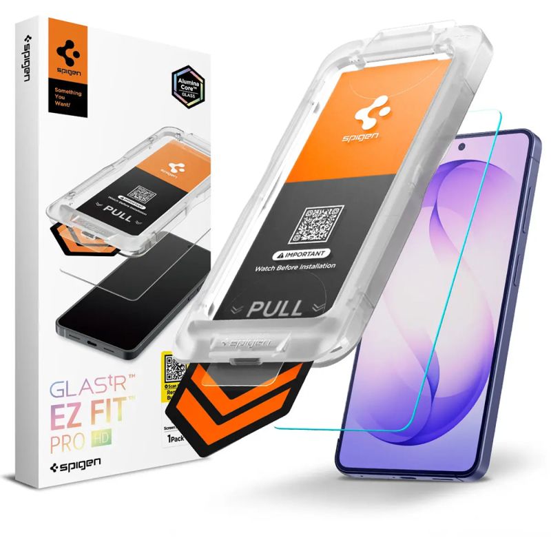 Folie pentru Samsung Galaxy S26 - Spigen Glas.tR EZ FIT Pro HD (AGL11097) - Clear