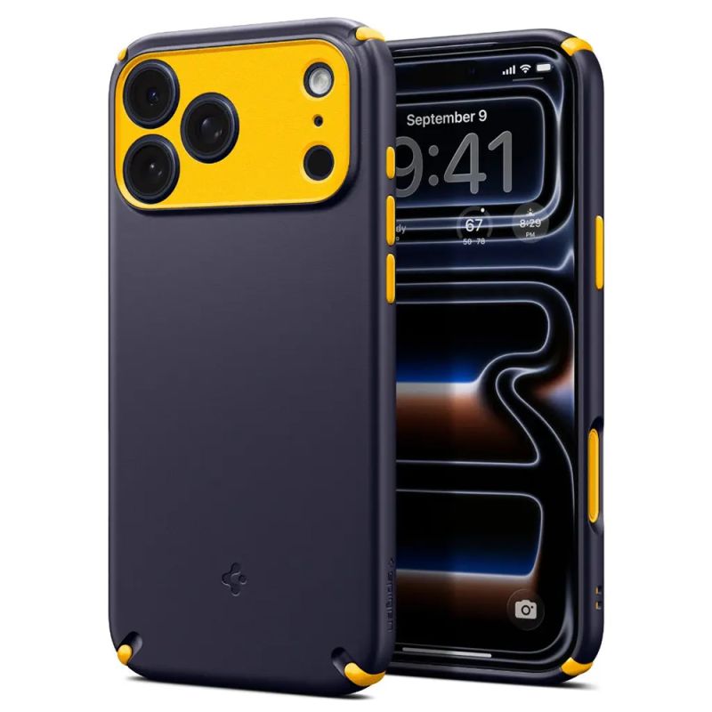 Husa pentru iPhone 17 Pro - Spigen Caseology Nano Pop Hybrid MagSafe (ACS11149) - Blueberry Navy