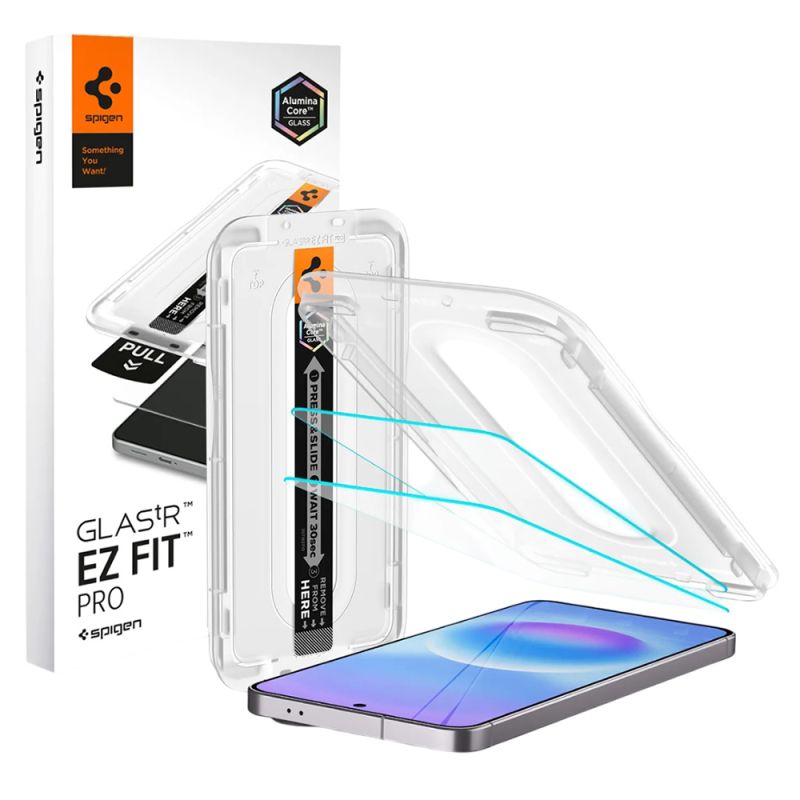 Folie pentru Samsung Galaxy A57 5G (set 2) - Spigen Glas.tR EZ FIT Pro (AGL11397) - Clear