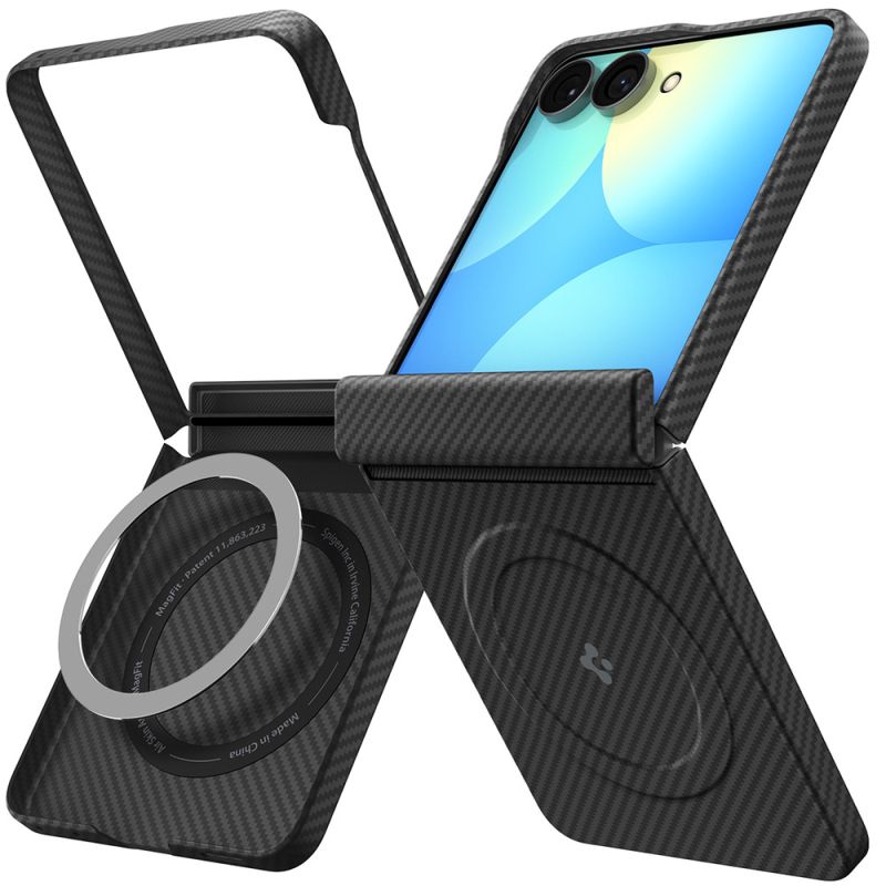 Husa pentru Samsung Galaxy Z Flip8 - Spigen Air Skin Aramid MagSafe (ACS11513) - Black