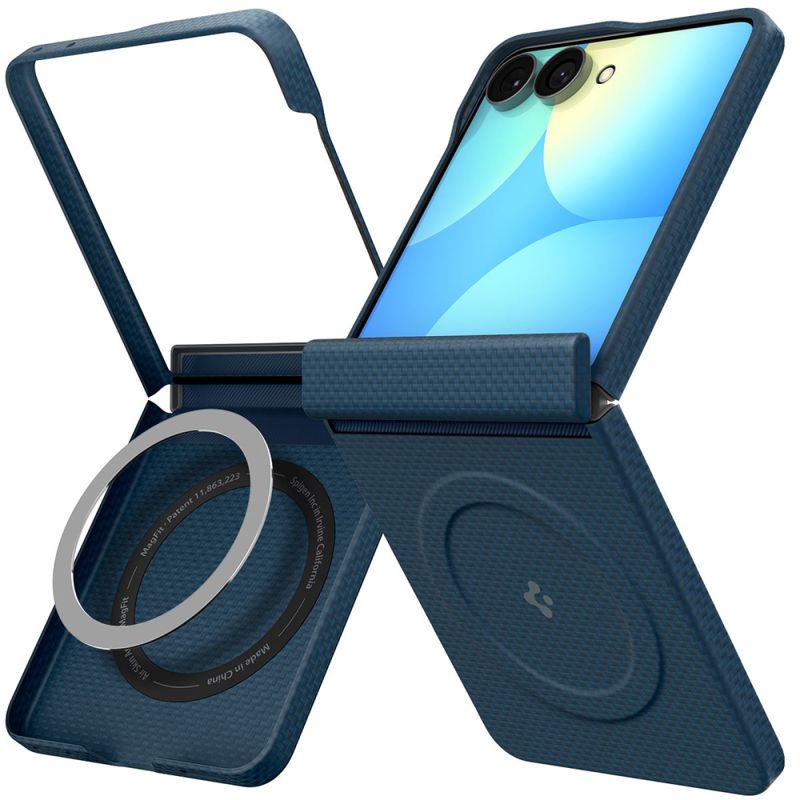 Husa pentru Samsung Galaxy Z Flip8 - Spigen Air Skin Aramid MagSafe (ACS11514) - Navy