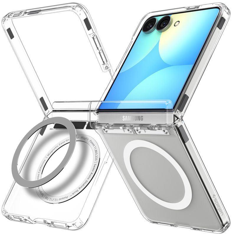 Husa pentru Samsung Galaxy Z Flip8 - Spigen Ultra Hybrid Pro MagSafe (ACS11524) - Clear White