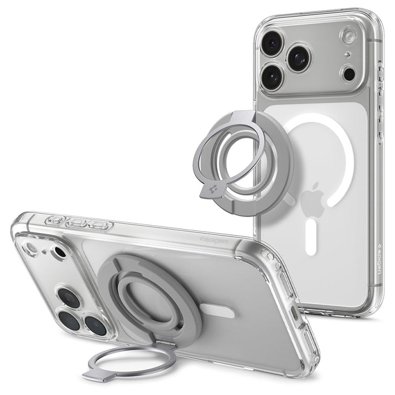 Suport Inel din Silicon pentru Telefon - Spigen Dual Pop MagSafe S (AMP11736) - Gray