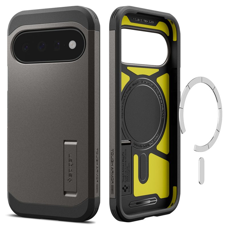 Husa pentru Google Pixel 11 - Spigen Tough Armor MagSafe (ACS11855) - Gunmetal