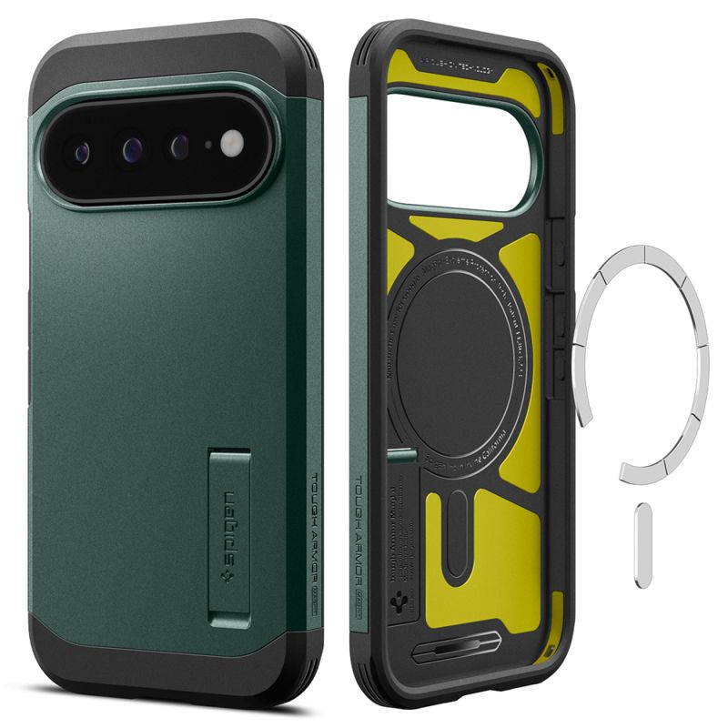 Husa pentru Google Pixel 11 Pro XL - Spigen Tough Armor MagSafe (ACS11864) - Abyss Green