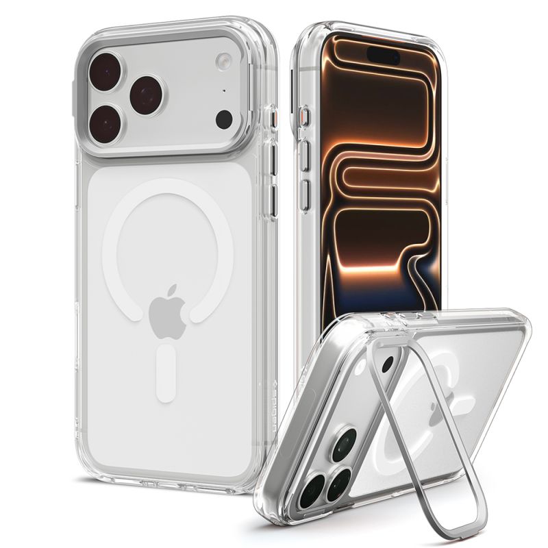 Husa pentru iPhone 18 Pro Max / iPhone 17 Pro Max - Spigen Ultra Hybrid Optik S MagSafe (ACS11908) - Clear / Silver