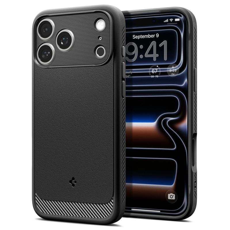 Husa pentru iPhone 18 Pro Max / iPhone 17 Pro Max - Spigen Rugged Armor MagSafe (ACS12109) - Matte Black
