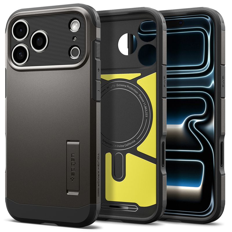 Husa pentru iPhone 18 Pro Max / iPhone 17 Pro Max T MagSafe - Spigen Tough Armor (ACS12137) - Gunmetal