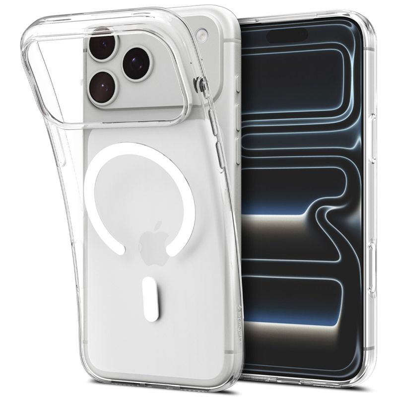 Husa pentru iPhone 18 Pro Max / iPhone 17 Pro Max - Spigen Liquid Crystal MagSafe (ACS12143) - Clear / White