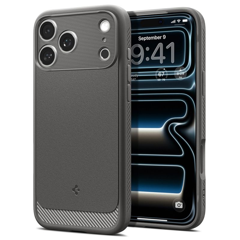 Husa pentru iPhone 18 Pro / iPhone 17 Pro - Spigen Rugged Armor MagSafe (ACS12148) - Gray