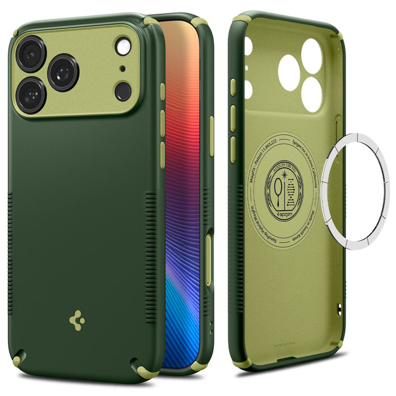 Husa pentru iPhone 18 Pro / iPhone 17 Pro - Spigen Caseology Nano Pop Hybrid MagSafe (ACS12176) - Avo Green