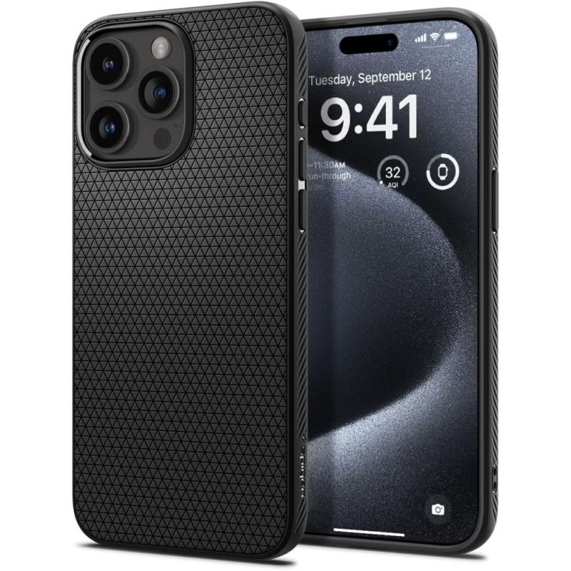 Husa pentru iPhone 15 Pro - Spigen Liquid Air (ACS06704) - Matte Black