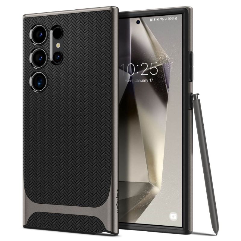 Husa pentru Samsung Galaxy S24 Ultra - Spigen Neo Hybrid (ACS07305) - Gunmetal