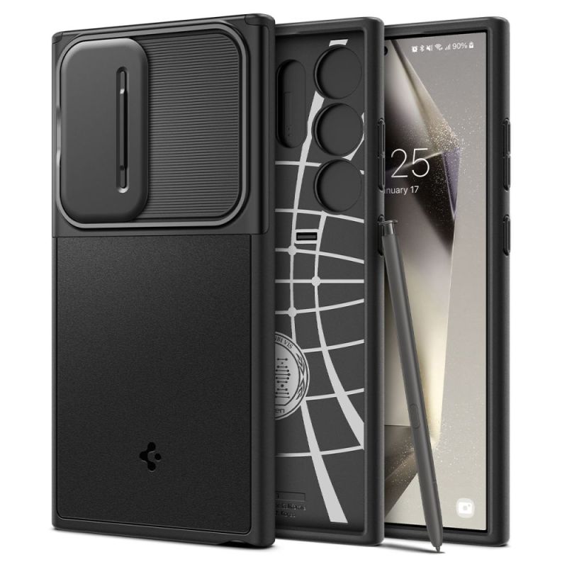 Husa Samsung Galaxy S24 Ultra - Spigen Optik Armor (ACS07313) - Black