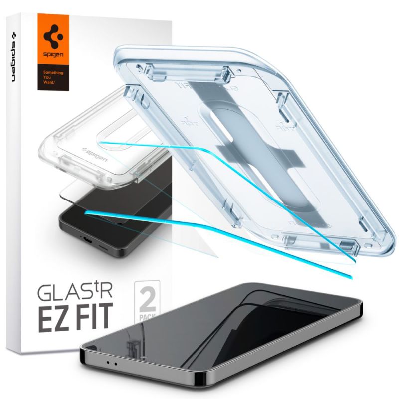 Folie pentru Samsung Galaxy S24 Plus / S25 Plus (set 2) - Spigen Glas.tR EZ FIT (AGL07432) - Clear