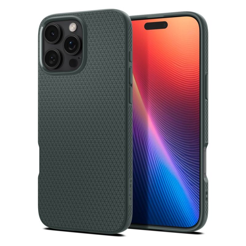 Husa pentru iPhone 16 Pro Max - Spigen Liquid Air (ACS07990) - Abyss Green