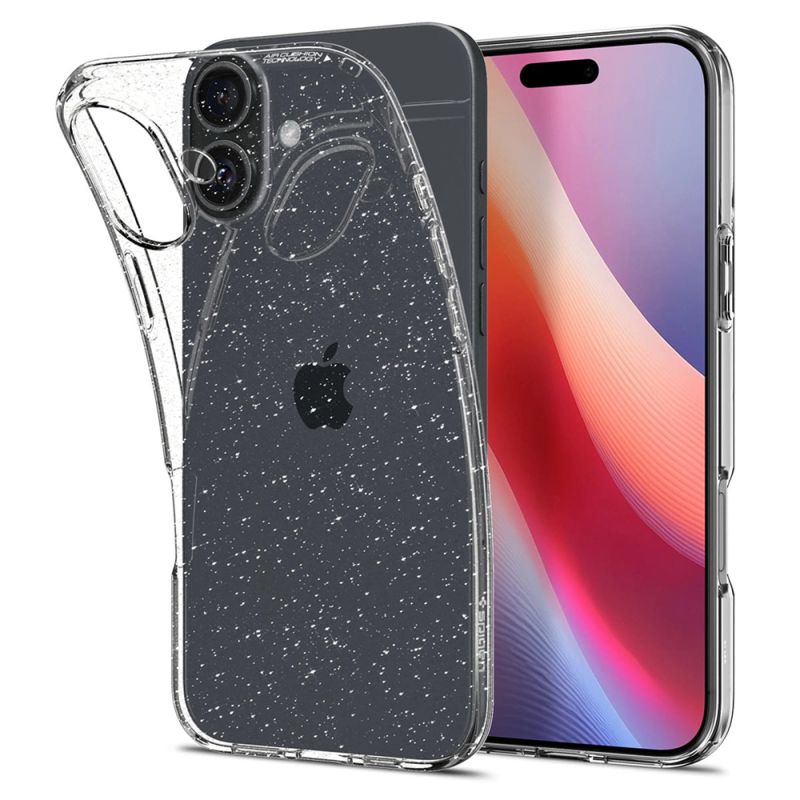 Huse pentru iPhone 16 Plus - Spigen Liquid Crystal Glitter (ACS08065) - Crystal Quartz