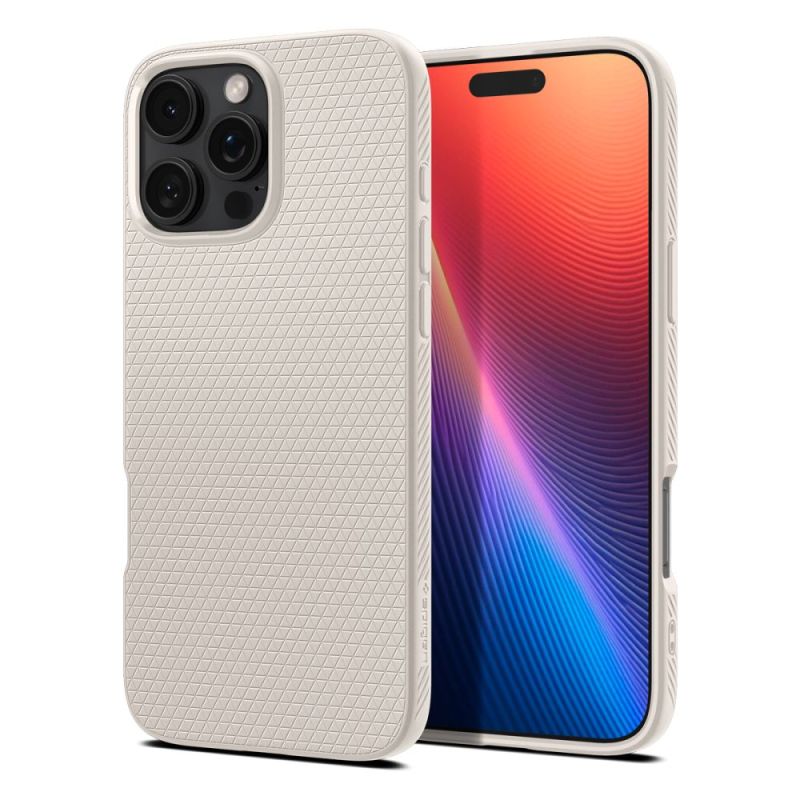 Husa pentru iPhone 16 Pro - Spigen Liquid Air (ACS08120) - Natural Titanium