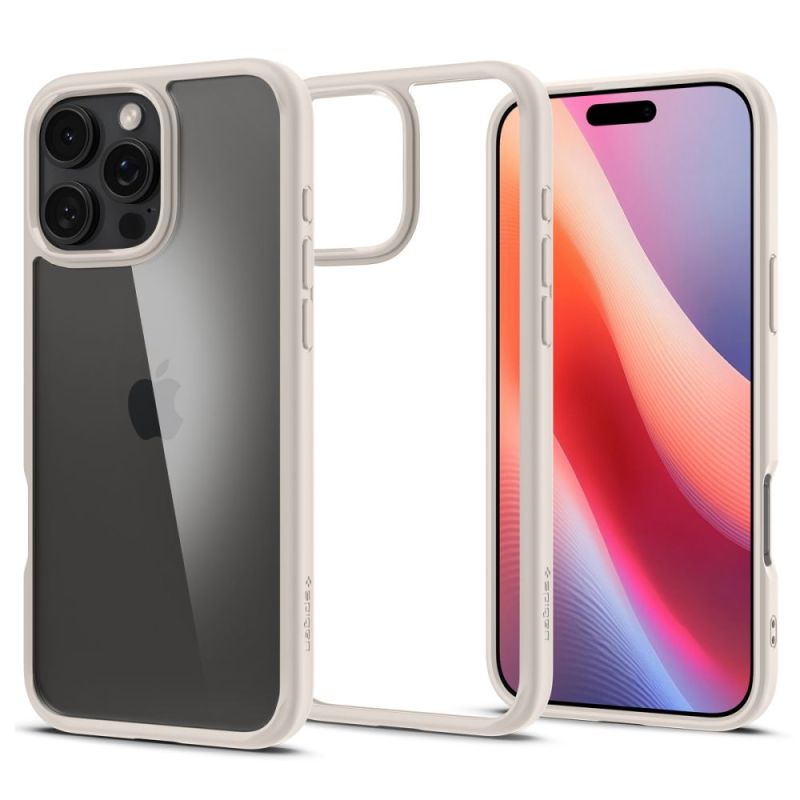 Husa pentru iPhone 16 Pro - Spigen Ultra Hybrid (ACS08127) - Natural Titanium