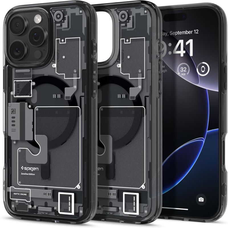 Husa pentru iPhone 16 Pro - Spigen Ultra Hybrid Zero One MagSafe (ACS08135) - Matte Black