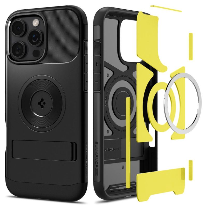 Husa pentru iPhone 16 Pro - Spigen Slim Armor MagSafe (ACS08164) - Black