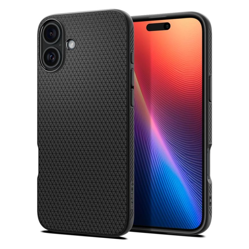 Husa pentru iPhone 16 - Spigen Liquid Air (ACS08194) - Matte Black