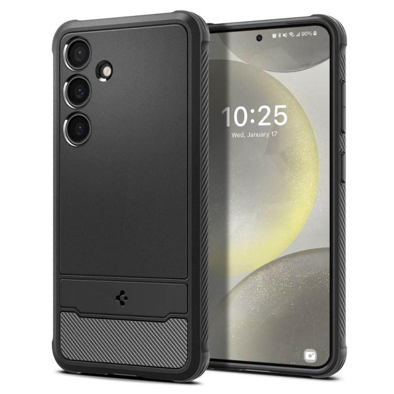 Husa pentru Samsung Galaxy S24 FE - Spigen Rugged Armor (ACS08578) - Matte Black