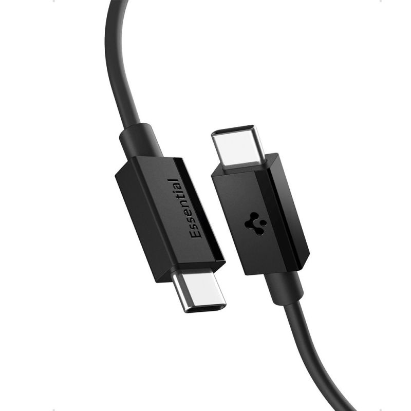 Cablu pentru Alimentare Type-C, 60W, 480Mbps, 2m - Spigen Essential EB6020CC (ACA08720) - Black
